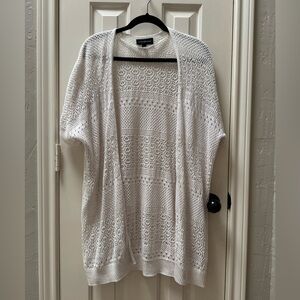 Lane Bryant 18/20 Open Front Cotton Crochet Cardigan